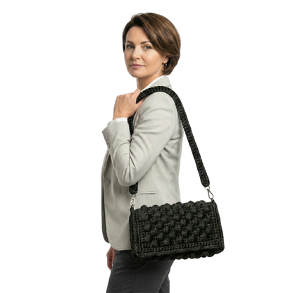 Poppy Classic HandBag Deep Black