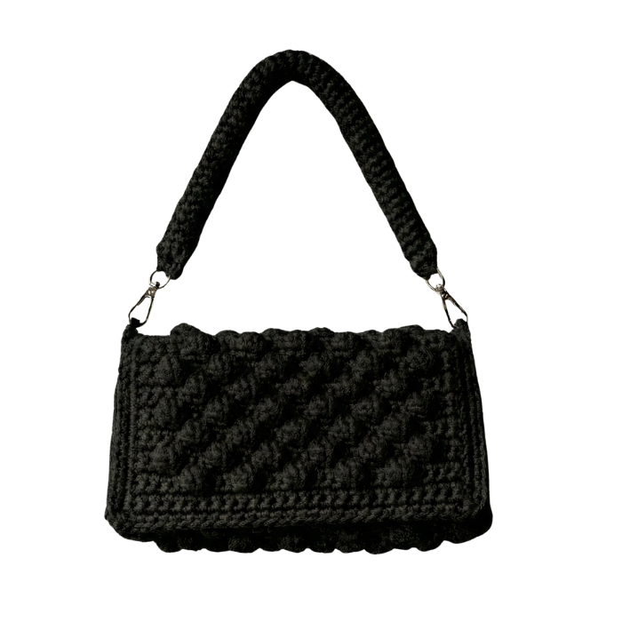 Poppy Classic HandBag Deep Black